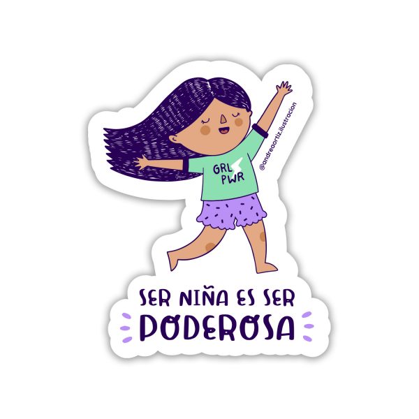 Sticker de vinil Ser Niña es Ser Poderosa