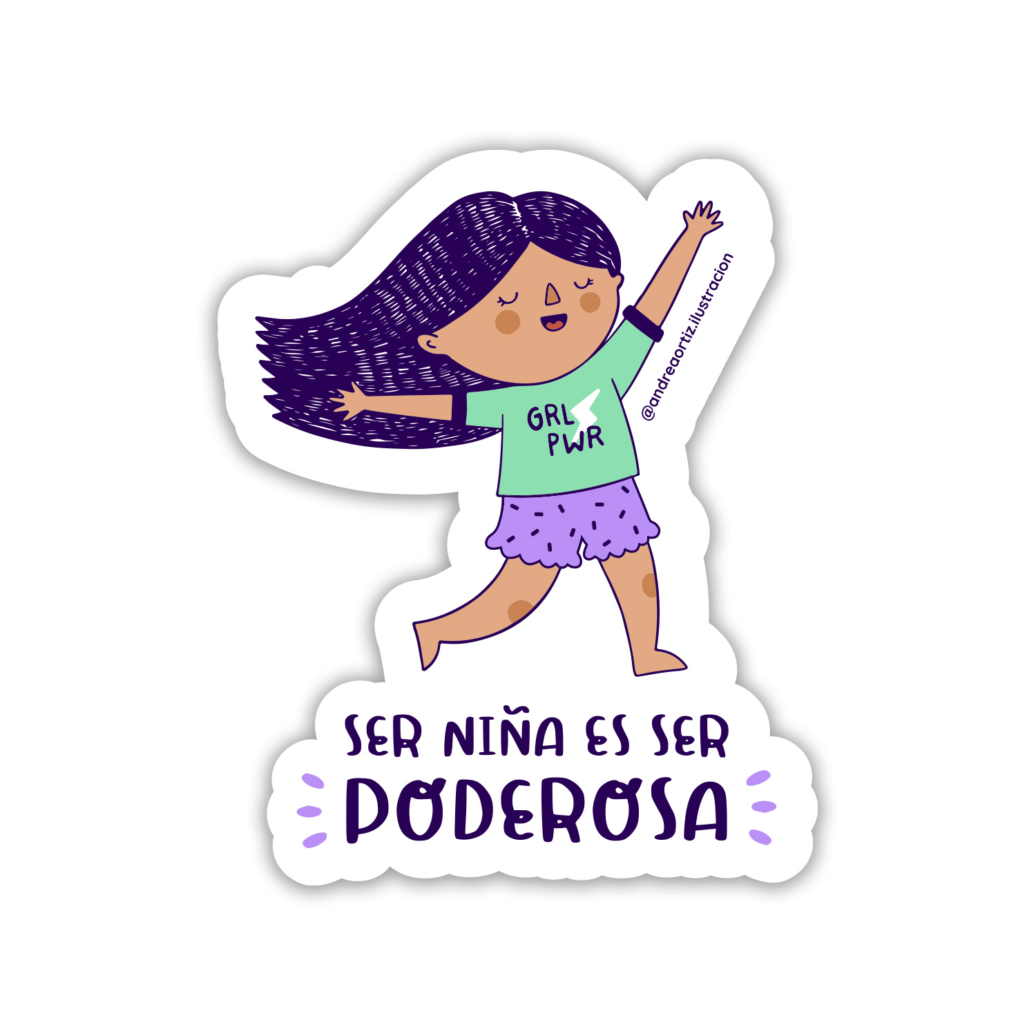 Sticker de vinil Ser Niña es Ser Poderosa